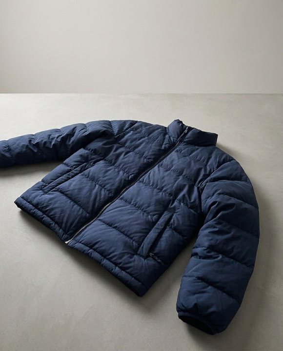 Finished puffer jacket ad.