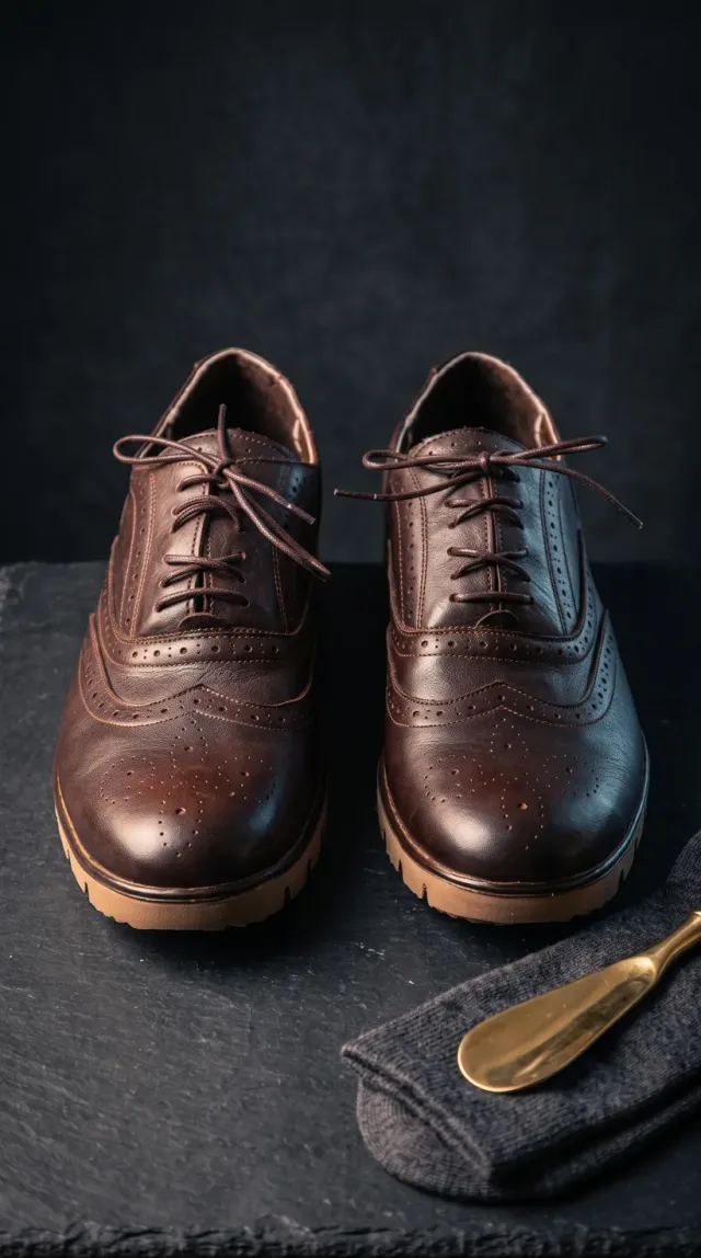 Finished footwear ad.